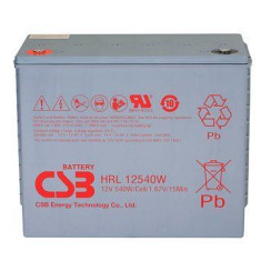 Акумулятор AGM CSB HRL12540W, 12 В, 130 А-год, 1560 Вт-год